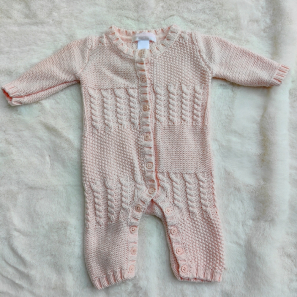 Janie and Jack Pink Knit Bodysuit